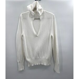 VTG J Crew Pullover Sweater XL Hooded Open Knit Cottage Coastal Beach Layers